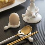 Popxstar 6pcs Set Ceramic Chopstick Holders Kitchenware with Spoon Rest Chopstick Egg Stand for Dining Table Decoration Home Ornament