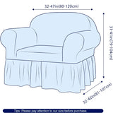 Single Seater Sofa Seater Seersucker Slipcover with Skirt Universal Stretch Sofa Couch Slipcover Easy Fitted Furniture Protector