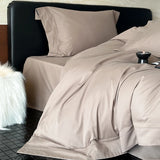 Popxstar  4Pcs Solid Color Egyptian Cotton Brushed Hotel Style Bedding Set Duvet Cover Bed Sheet/Fitted Sheet Pillowcases Home Textiles