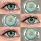 Popxstar  1 Pair New Color Contact Lenses for Eye Beautiful Pupil Fashion Blue Soft Lenses Gray Natural Contacts Yearly Cosmetics