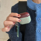 Popxstar  Korean Cute Matcha Green Good Lucky Girl Soft Headphone Protection Cover For AirPods 1 2 3 4 Pro 2 3nd Generation Earphone Case