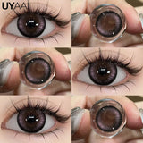 Popxstar NEW Color Contact Lenses for Eyes Cosmetics Blue Contact Lenses Brown High Quality Natural Contact Lenses Gray  Lenses
