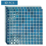 10/30 PC Self-Adhesive Wall Tile Kitchen Backsplash  Suitable for Kitchen Wall Decoration Square 10.5" x 10.5" 3D Mosaic Style