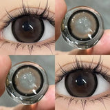 1 Pair Korean Lenses Colored Contact Lenses with Degree Myopia High Quality Brown Eyes Natural Lenses Free Shipping