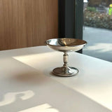 Popxstar Containerss Stainless Steel Ice Cream Cup Multi-Function Silver Snacks Storage Cup Fashion Tall Fruit Bowl Party Bar