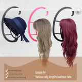 Popxstar  Detachable and portable plastic hanging wig holder for organizing wig storage, head cover, hat support frame