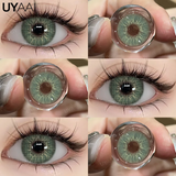 Popxstar  Contact Lenses Cosmetic Green Contact Lenses Makeup Colored Pupils Cosplay Lenses Cosmetics Beauty Woman Colored Lenses