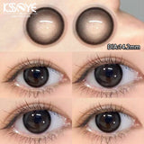 Popxstar  2Pcs Eyes Contacts Lenses for Men Women with Myopia Prescription Natural Black Color Lenses for Eyes Yearly Fast Shipping