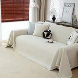 Popxstar  High-end sofa cover cloth is universal in all seasons, modern simple black sofa towel, a whole cover blanket