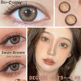 Popxstar  1 Pair Korean Lenses Colored Contact Lenses with Degree Myopia Lenses Brown Lenses Black Eye Lens Fog Pearl Colorcon