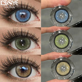 1pair Colored Contact Lenses for Eyes Brown Natural Contact Lenses with Degree Green Eyes Lenses for Natural Effect Eyes