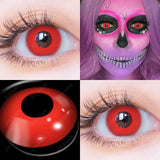 Popxstar  1 Pair Cosplay Contact Lenses Beautiful Pupil Eye Cosmetic Colorful Contact Lenses Halloween Yearly Eyes Contact Lens