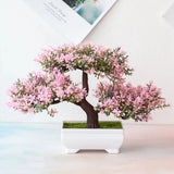 Popxstar Artificial Plants Bonsai Small Tree Pot Fake Plant Flowers Potted Ornaments For Home Room Table Decoration Hotel Garden Decor