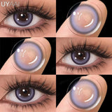 1 Pair Multicontacts for Woman y2k Korean Style Fashion Eye Lenses Blue Eye Color Contacts Purple Lenses Gray Natural Lens