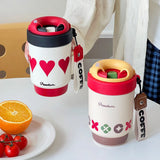 Twist-off Lid Double-drink Creative Coffee Cup High Appearance Level New Insulated Cup Portable, Cute and Simple Water Cup