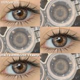 Popxstar  1 Pair Colored Contact Lenses BROWN Natural Eye Contacts Super Natural Lens Gray Color Lens Beautiful Pupils Cosmetics