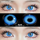 Popxstar 1 Pair Red Cosplay Contact Lenses for Eyes Vampire Black White Lenses for Halloween Eye Makeup Eye Contacts Beauty Lens
