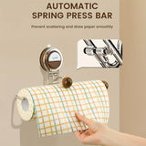 Popxstar Suction Cup Roll Paper Holder Wall Mounted Paper Towel Hanger Utensils for The Kitchen Paper Roll Holder Kitchens Accessories