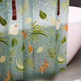 EVA Fabric Shower Curtain Palm Tree Printed Waterproof Bathroom Curtain with Hooks Water Resistant