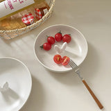 Popxstar 2Pcs/1Pc Ceramic Rabbit Ear Plate Cute Rabbit Ear Plate High-End Dinner Plate Fruit Plate Exquisite Girls Biscuit Plate Home Dessert Plate Suitable for Home Meal Party Dinner Plate Fruit Plate Gift