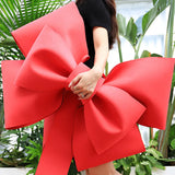 Popxstar  30/50/75cm Big Bow Birthday Wedding Christmas Party Wall Background Decor EVA Bow Make Kit DIY Bow knot Handmade Material