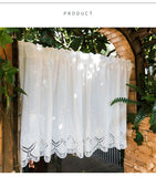 Popxstar Vintage Embroider Fabric Curtain Blackout Curtains  Kitchen Bedroom Bathroom Cabinet Home Decor Rod Pocket Cafe Short 1 Panel