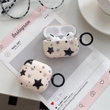 Five-pointed Star Earphone Case with Ring Buckle for  AirPods Pro3 Pro2 1 2 3 4 Pro Anti-fall Pentagram Wirless Headphone Cover
