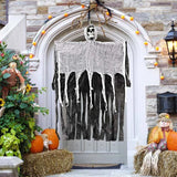 Popxstar 1Set Halloween Decorative Hanging Ghost Skull Skeleton Gauze Haunted Home Party Horror Props Hanger House Yard Party Hanging