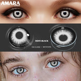 Popxstar  2 Pack Halloween Colored Contact Lenses Anime Cosplay Eyes Lenses Colored Lenses White Black Red Lenses
