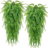 Popxstar 2pcs 90cm Persian Fern Leaves Vines Home Room Decor Hanging Artificial Plant Plastic Leaf Grass Wedding Party Wall Balcony Decor