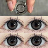 Popxstar  2pcs Contact Lenses with Diopters Natural Contacts Lenses Black Pupil Myopia Beautiful Black Lenses Fashion Soft Lenses