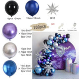 Popxstar Silver White Sequin Disco Balloon Garland Arch Kit 4D Silver Starburst Foil Balloons for Birthday Party Decorations Supplie