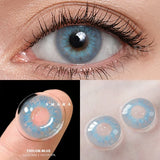 Popxstar  2pcs/Pair Color Contact Lenses Eyes nature Lenses for Eyes Blue Lenses with care lense Yearly Cosmetics Russian warehouse