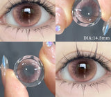 Popxstar 1 Pair Hot sales Color Contact Lenses with Diopter Myopia Eyes Natural Contact Lenses Purple Brown Lenses Makeup Annual