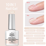 Popxstar 10ml Rainbow Purple Water Light Cat Magnetic Gel Nail Polish Shining Sliver-light Holographics Semi Permanent UV Gel