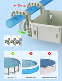Popxstar New 2 Sets Upgrade Poolside Storage Basket, Pool Accessories For Above Pool, Swimming Pool Storage Basket with Pool Cup Holder