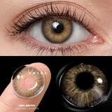 Popxstar  1Pair Contact Lenses for Eyes Color Natural Brown Beauty Yearly Cosmetic Contacts Eyes Makeup Eye Contacts Brown Lens