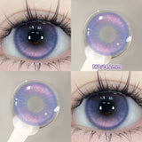 Popxstar 2pcs/pair Beauty Purple Contact Lenses for Eyes Myopia Colored Contact Lenses Natural Blue Lens Fashion Cosplay Pupils