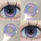 Popxstar  2pcs/pair Beauty Purple Contact Lenses for Eyes Myopia Colored Contact Lenses Natural Blue Lens Fashion Cosplay Pupils