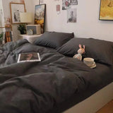 Popxstar Nordic Princess Purple Bedding Set Girls Boys Single Double Size Flat Sheet Duvet Cover Pillowcase Bed Linens Home Textile