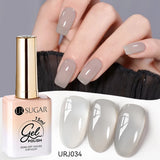 popxstar UR SUGAR 15ml Jelly Milky White Translucent Color Gel Polish Semi Permanent UV Gel Nail Art Soak Off Gel Varnish Latest Fashion
