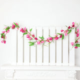 Popxstar  Artificial Tulip Garland Fake Flowers Spring Home Decor Wedding Party Hanging Vine Floral Wreath Silk Flower Wall Arrangement