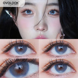 Popxstar  1 Pair Blue Beauty Contact Lenses for Eyes Natural Blue Pupil Eye Color Lens Colored Eye Lenses Myopia Contacts 14.0mm