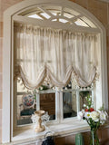 popxstar American Nordic roman blinds vertical linen lifting curtain window room decoration