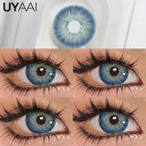 Popxstar  1Pair Fashion Big Lenses Colored Contact Lenses for Eyes Beauty Blue Eyes Lenses Natural Green Pupils Brown Grey Lens