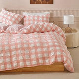 Duvet Cover Bedding Set Twin Full Queen King Size 135x200 Nordic Quilt Cover 240x220 Double Single Grid Puff Bed Linen 200x200