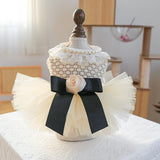 Cute High-end Formal Dress Pet Clothes Puff Chiffon Skirt Wedding Dress for Dogs Skirt Princess Dog  York Clothes Pet Cat Dress
