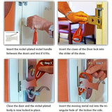 Popxstar 1pc portable travel safety door lock, suitable for travelers and families, universal sleep safety portable travel door lock