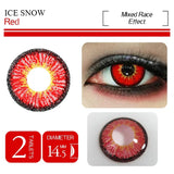 Popxstar  -1pair(2pcs) Color Contact Lenses Halloween Beautiful Eye Cosmetic Cosplay Contact Lens Multicolored Art lens (Dia:14.5m)