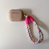 Popxstar  korea cute candy color silicone headphone cover case for airpods 4 2024 simple fall prevention lanyard for airpods 1 2 3 pro 2